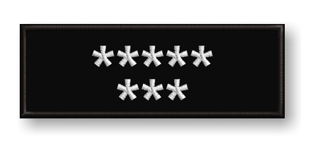 Termo vyšívaná nášivka s 8 hviezdičkami 100x35mm