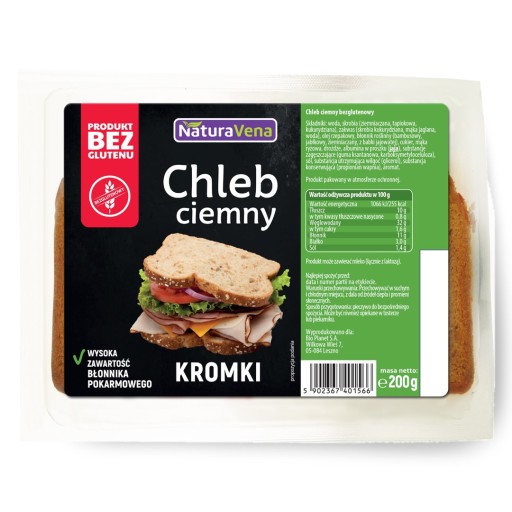 PRÍRODNÝ BEZLEPKOVÝ CHLIEB TMAVÝ 200 g
