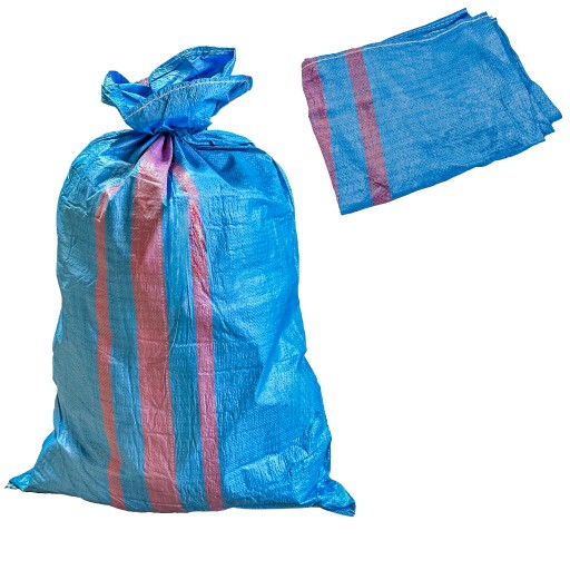 Vrecia na obilie Uhoľný odpad 65x105 50KG šitý Silne modrý