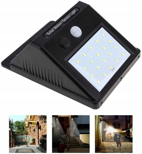 20LED solárne svietidlo so senzorom pohybu a súmraku