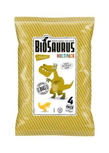 BIO syr Dinosaurs chrumky 4x15 g - Biosaurus