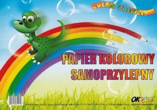Zápisník z farebných samolepiacich papierov, A4, 8 listov