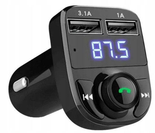 FM TRANSMITTER SD MP3 BLUETOOTH NABÍJAČKA 2XUSB 3.1 1.1 SÚPRAVA TELEFÓNU