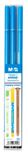 Stierateľné náplne A pre Happy Color 3 ks 0,5 mm modrá (pastelky, psíkovia, nám.