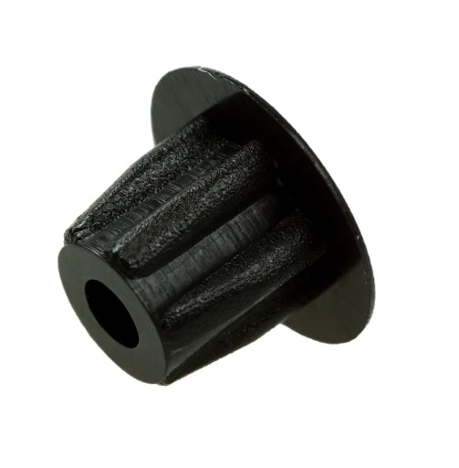 100x Čierna nábytková zátka pre 5 mm otvor