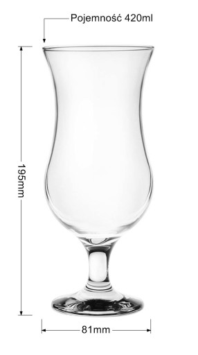 KOKTEJLOVÝ POHÁR 420ml NÁPOJE ŠŤAVY PIVO POSLED