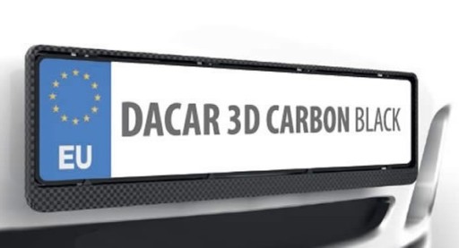GIVEAWAY ZDARMA# DACAR 3D RÁMČEK NA ŠPZNÚ ČIERNU UHLÍKOVÚ ČIERNU