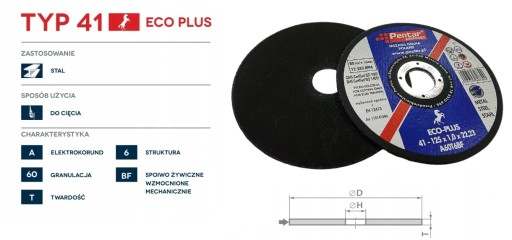 Oceľový rezací kotúč na kov 125 x 1 x 22 mm silný Pentar