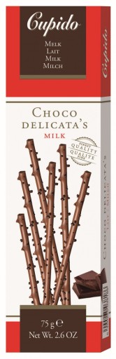 Cupido Choco Delicata's mliečne čokoládové tyčinky 75g