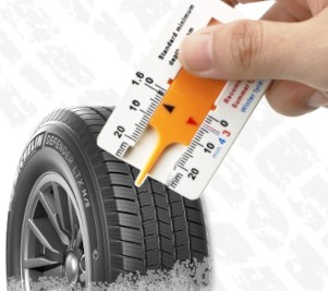 MEASUREMENT miera na meranie výšky a hĺbky dezénu pneumatiky, indikátor pneumatiky