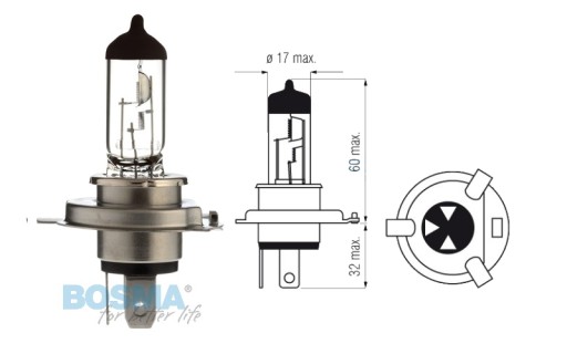 HAL ZÁSNUBNÉ. HS1 12V 35/35W PX43T BOSMA
