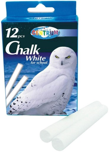 Tenká CHALK FOR BOARDS Súprava 12 kusov WHITE CHALK Traditional GOOD
