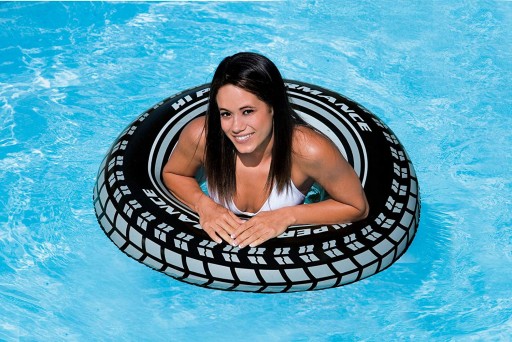 Nafukovacie záchranné koleso INTEX Plášť 91 cm Bazénové jazero ČIERNA