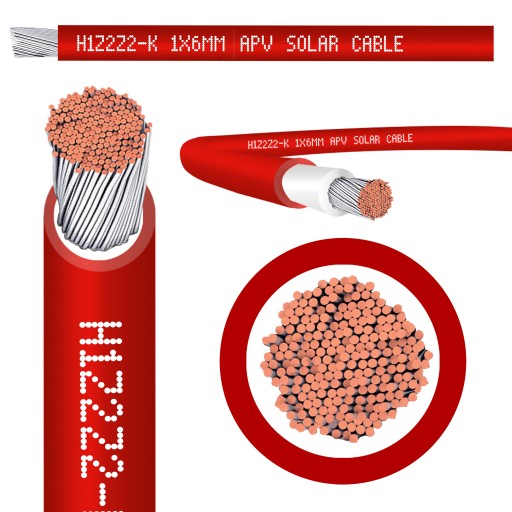 KÁBEL SOLÁRNY ČERVENÝ DRÔT 6mm2