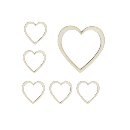 6 cm / 6 ks Hearts Ring Base pre Scrabki Catcher