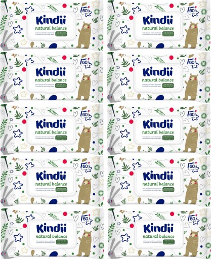 Harper Cleanic Kindii Wipes 60ks Natural Balance