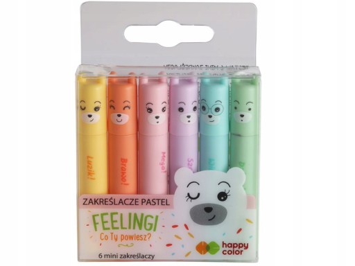 MINI ZNAČOVAČE PASTEL ZDÔRAZŇUJE POCITY 6 FARIEB
