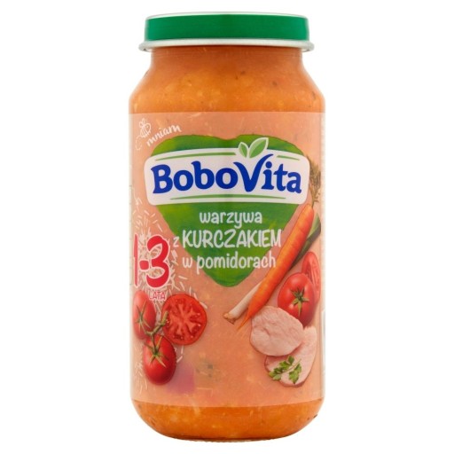 BoboVita Junior Zelenina s kuracím mäsom v paradajkách 1-3 roky 250 g