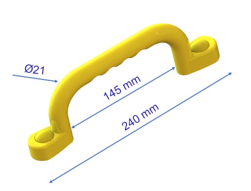 SLNKO - IHRISKO RÚČKY 240 mm - 2 ks SO ŽLTÝMI SKRUTKAMI ÁNO