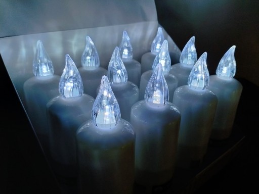 LED VLOŽKA DO SVIEČKOV VYSOKÉ 16CM + R6 BATÉRIE BIELE VLOŽKY 90 DNÍ