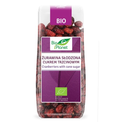 Bio Planet Cranberries sladené BIO trstinovým cukrom