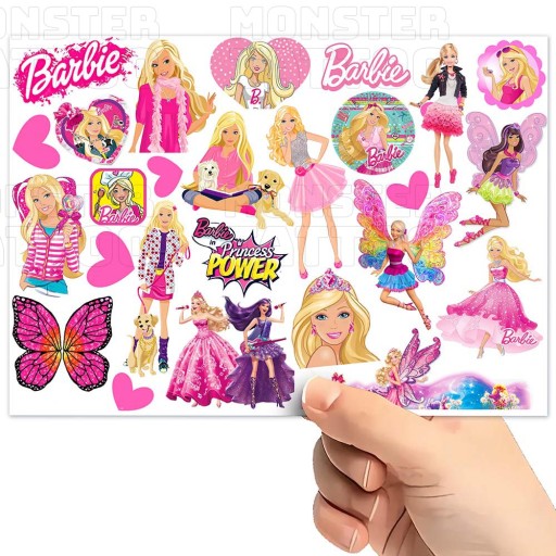 UMÝVAJÚCE DOČASNÉ TETOVANIE PRE DETI BARBIE DETI ORIGINÁLNE VZORY