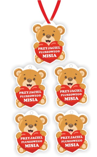 Papierové medaily Teddy Bear's Friend 5 ks