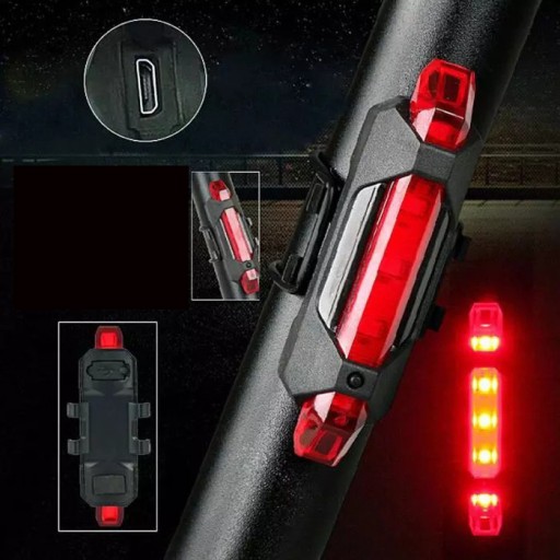 OSVETLENIE BICYKLA ZADNÉ ČERVENÉ LED ZADNÉ VAROVNÉ SVETLO USB