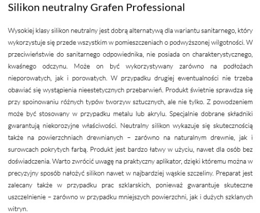 GRAFÉN NEUTRÁLNY ŠEDÝ SILIKÓN, OXÍM BEZ ZÁPACHU