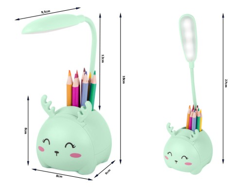 Detské nočné svetlo LED usb organizér stojan telefón pre učenie čítania