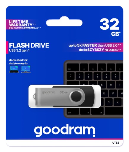 Pendrive GOODRAM 32GB UTS3 USB 3.2 čierny