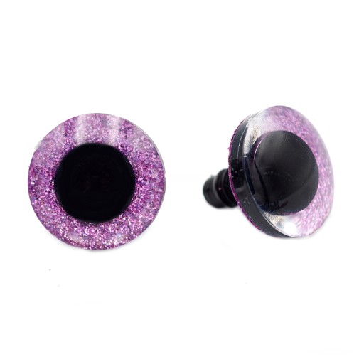 GLITTER FIALOVÉ MASKOT OČI 20 mm