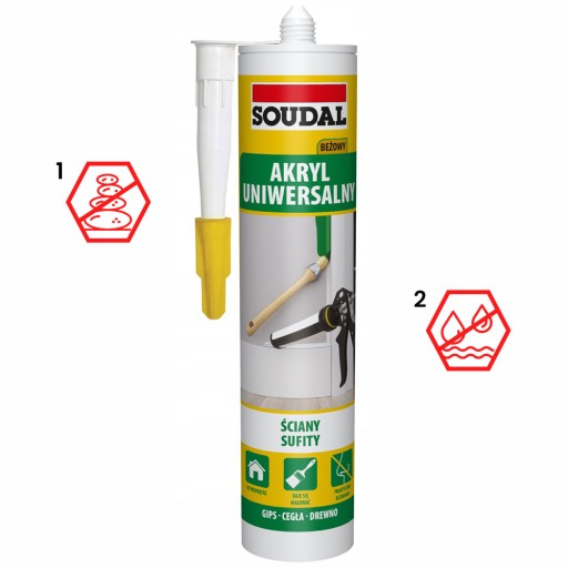 UNIVERZÁLNY AKRYLOVÝ TESNENIE BÉŽOVÝ SOUDAL 280ml