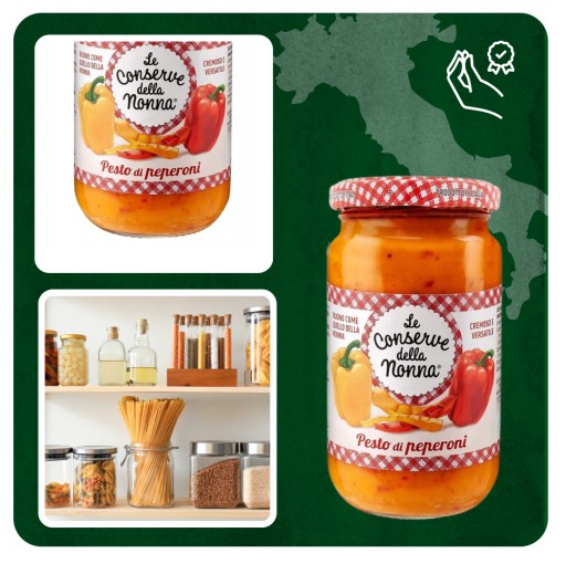 Paprikový krém Le Conserve della Nonna Crema di pepperoni 190g