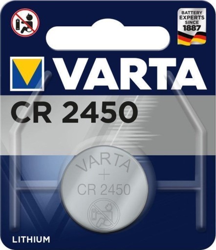 Lítiová batéria pre karty diaľkového ovládania Varta FLAT CR2450