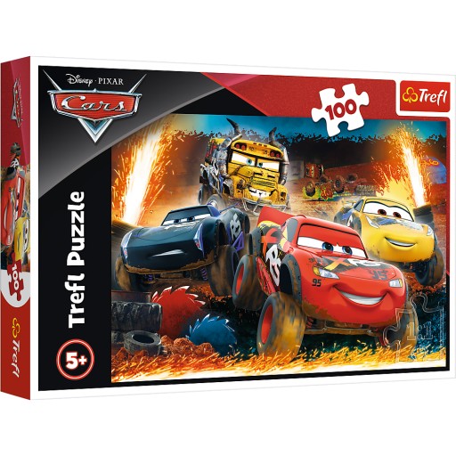 PUZZLE 100 AUTA PUZZLE CARS 3 EXTRÉMNE DISNEY PRETEKY ZIGZAG 5+ KOCIEK