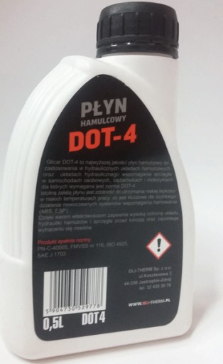 Brzdová kvapalina GLICAR DOT-4 500ml