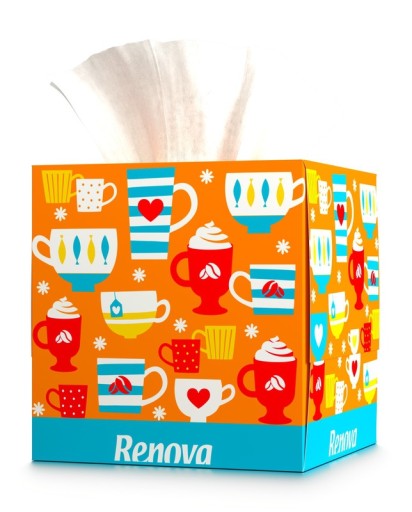 Tvárové vreckovky Renova Cups 50 ks