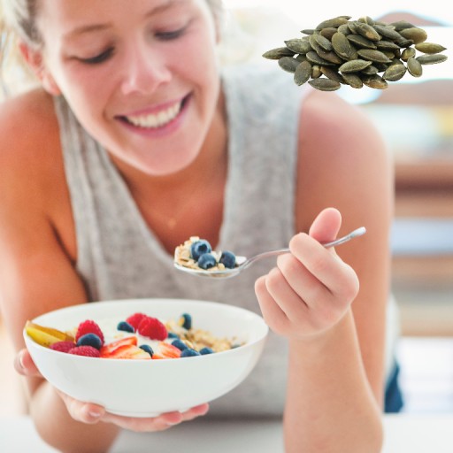 tekvicové semienka tmavozelené BIO s certifikátom zdroja zinku vitamínov A B E K