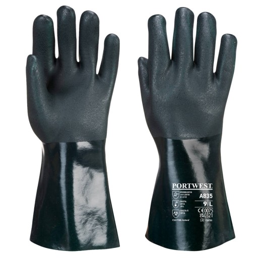 Chemické rukavice z PVC Jersey 35 cm PORTWEST A835 XXL