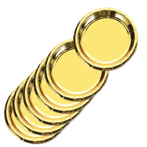 ZLATÁ Párty set ZLATÝ, elegantné HRNČEKY, PAPIEROVÉ TANIERE EMPIRE