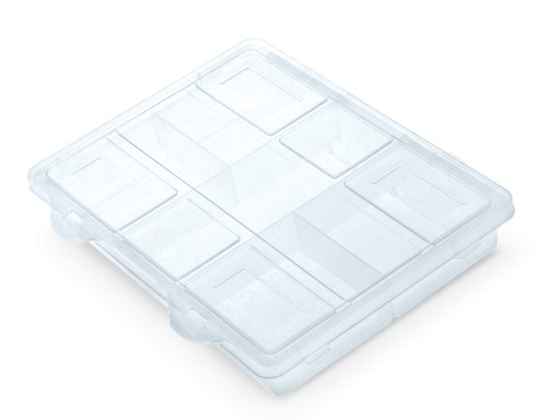 ORGANIZÁTOR NÁRADIA UZATVORENÁ KRABICA TRANSPARENTNÁ NÁDOBA 200x160x35MM