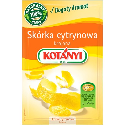 KOTANYI Citrónová kôra rezaná, 16g