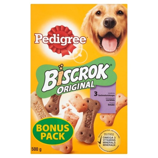Pedigree Biscrok 500g CRISPY DOG COOKIES