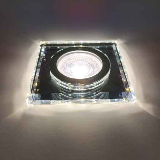 Svietidlo stropné, sklo + LED pásik 3W-4000K, GU10