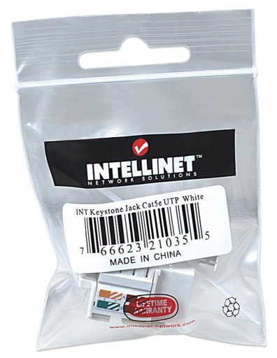 Keyston RJ45 UTP CAT5E modul / biely / Intellinet