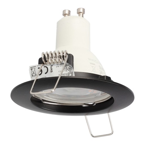 SET HALOGÉNOVÉ SVETLÁ + GU10 LED KRUH ČIERNA