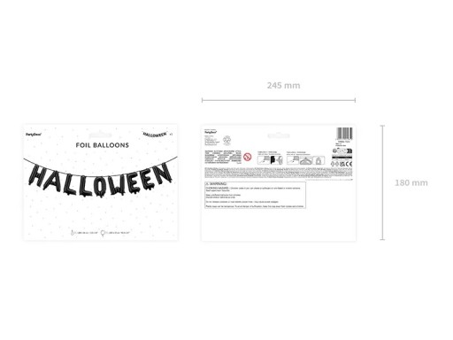 Balónové dekorácie Halloweenske dekorácie čierne písmená