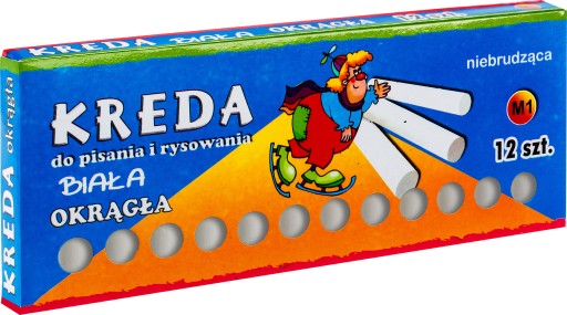 Okrúhla biela krieda, neznačkujúca, 12 ks