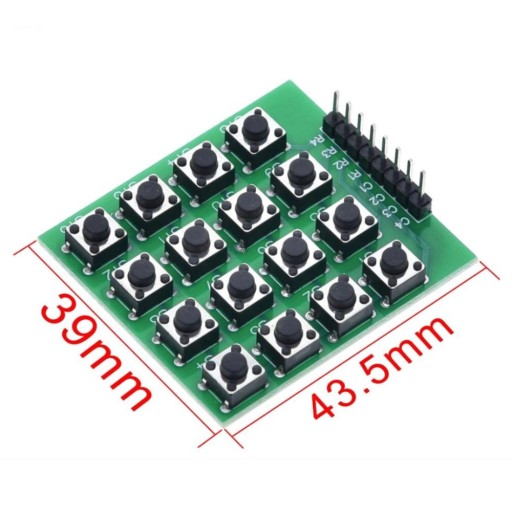 Klávesnica dotykového spínača 16 tlačidiel (4x4) Arduino